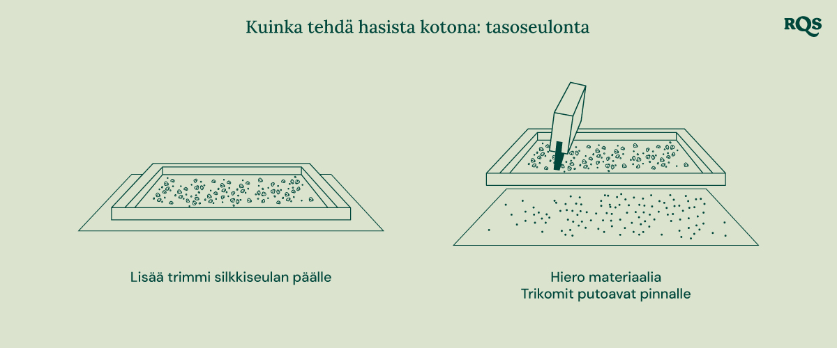 Illustration of biointensive gardening, showing maximum productivity, healthier plants, potent buds, companion planting, deep soil cultivation, and improved soil quality.